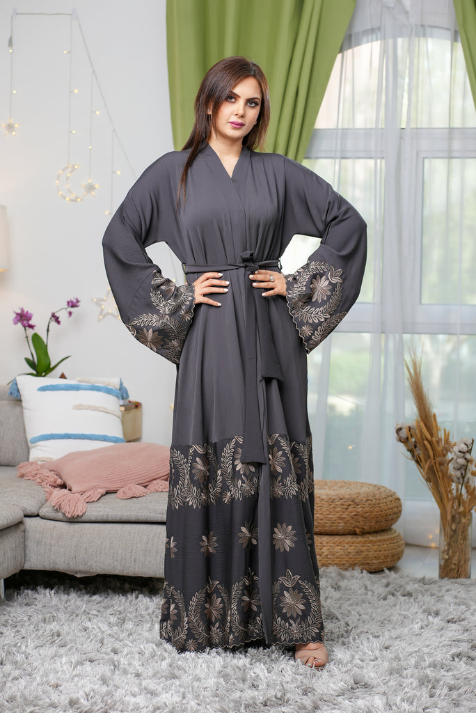Embroidery Open Abayas