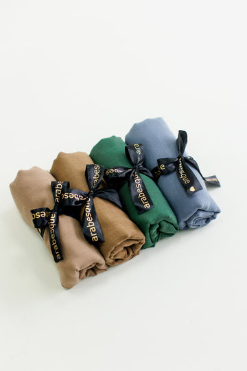 Premium Viscose/Cotton Blend Hijab Gift Set (1b) - Forest