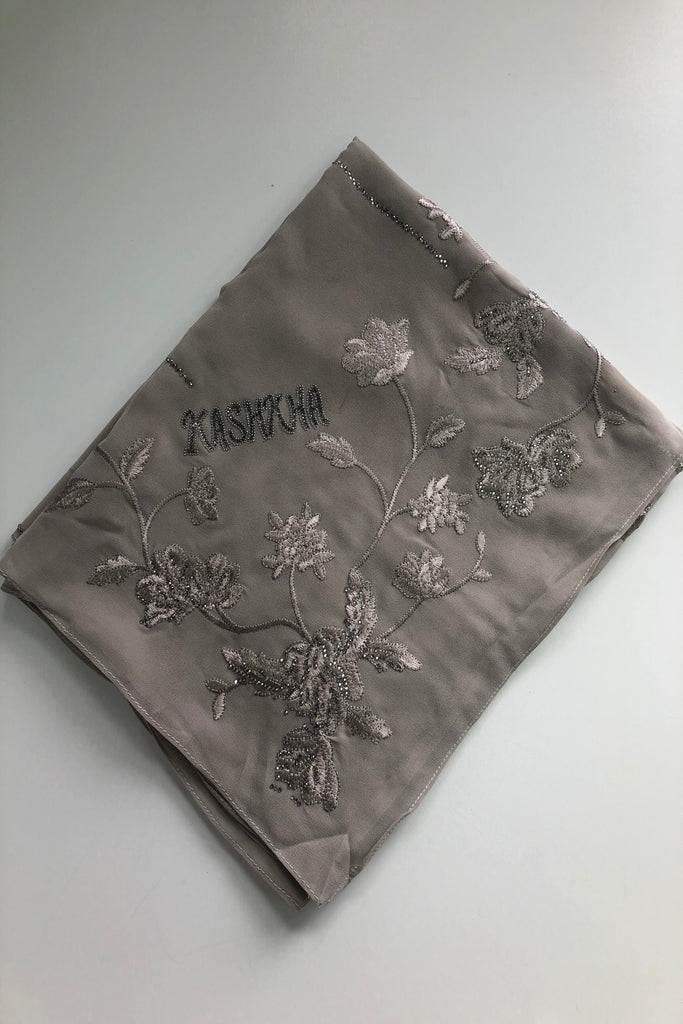 Kashkha Soft Petal Diamante Long Chiffon Hijab