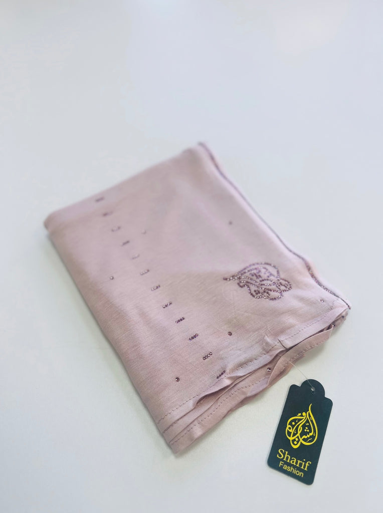 Sharif Line Accent Diamante Jersey Long Hijab