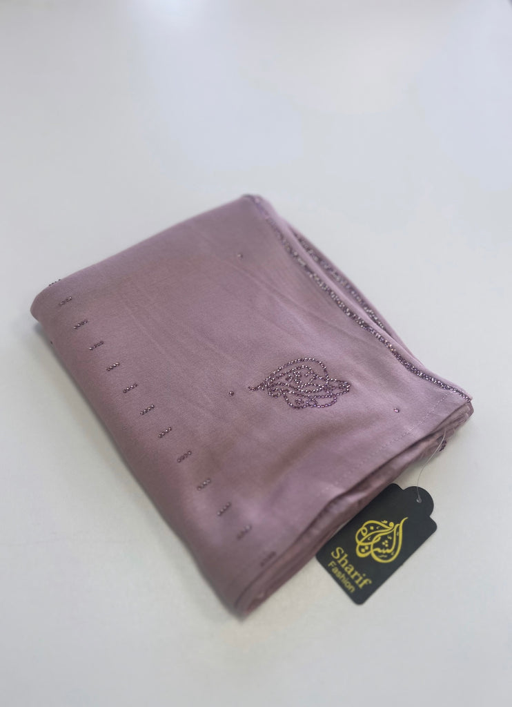 Sharif Line Accent Diamante Jersey Long Hijab