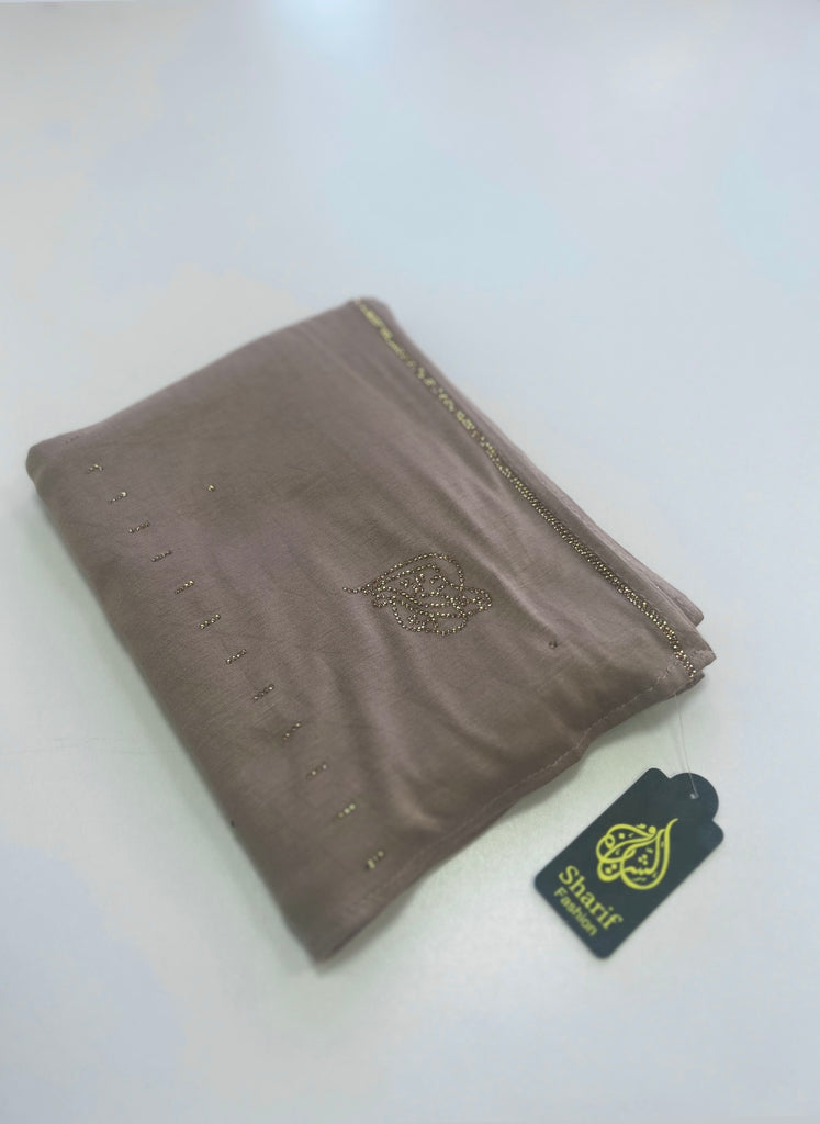 Sharif Line Accent Diamante Jersey Long Hijab