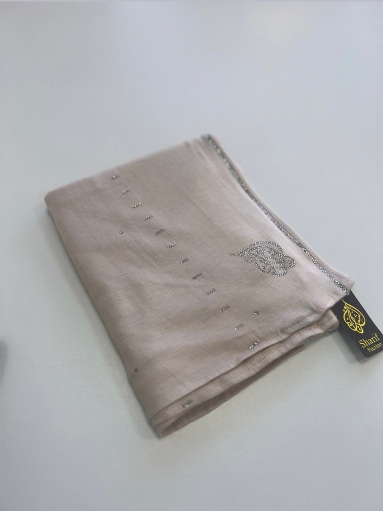 Sharif Line Accent Diamante Jersey Long Hijab