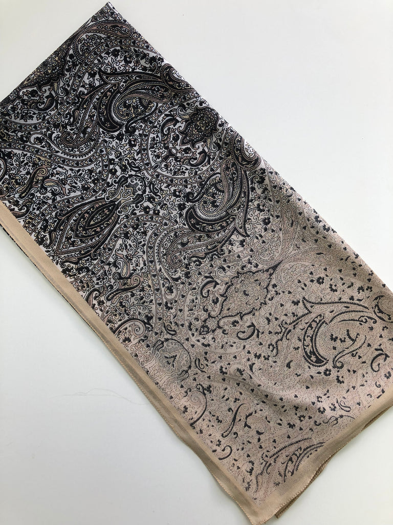 Premium Karaca 120cm Square Soft Chiffon Classic Paisley Hijab