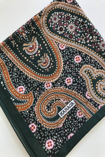 Premium Karaca Ornamental Garden 120cm Crepe Square Hijabs