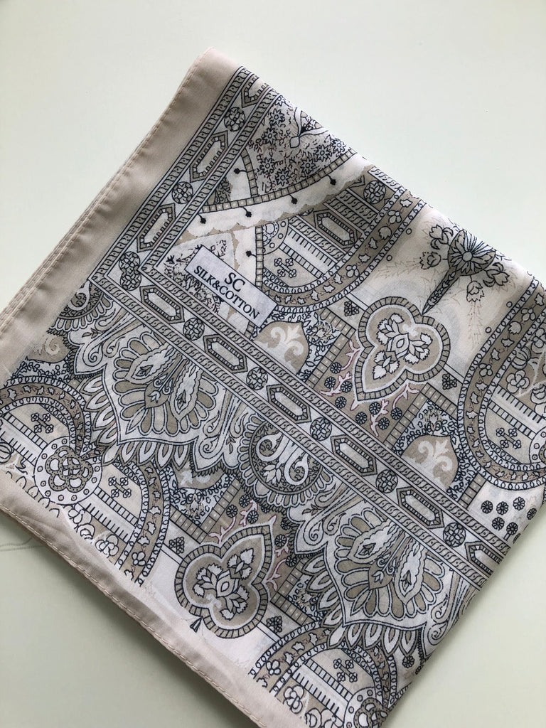 Premium Karaca Floral Tile work Print Long Hijab