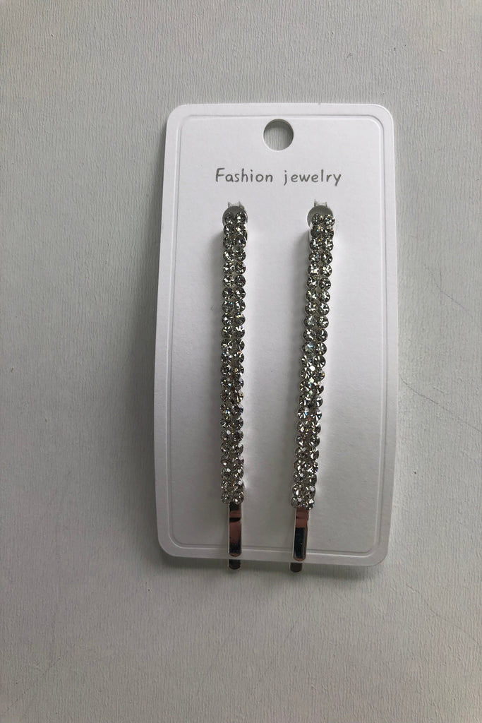 Rhinestone Slide Hair Clips