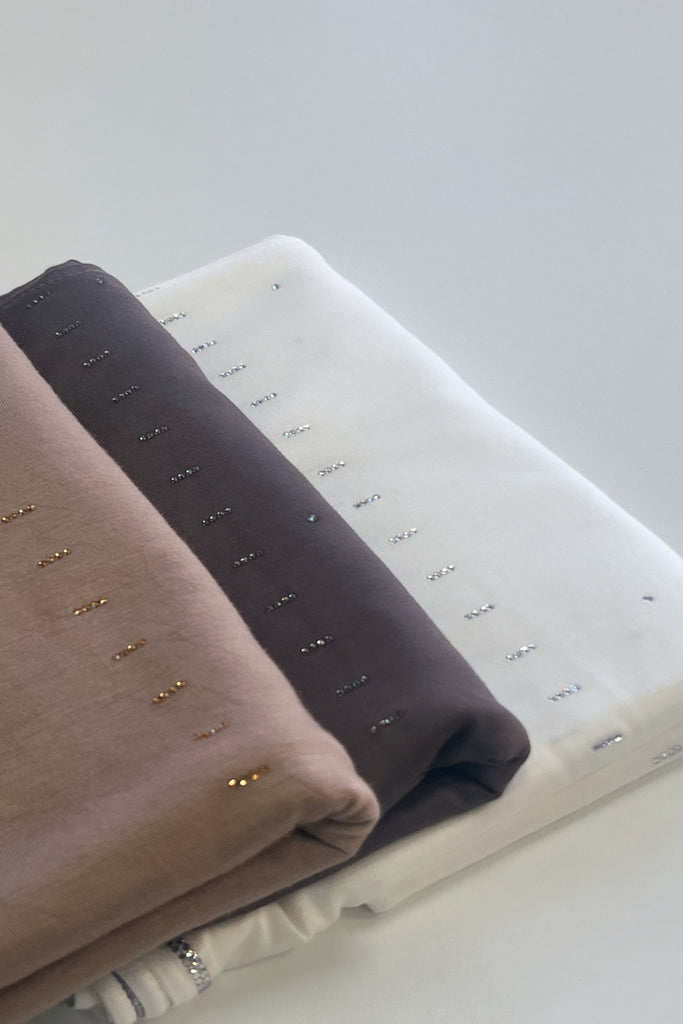 Sharif Line Accent Diamante Jersey Long Hijab