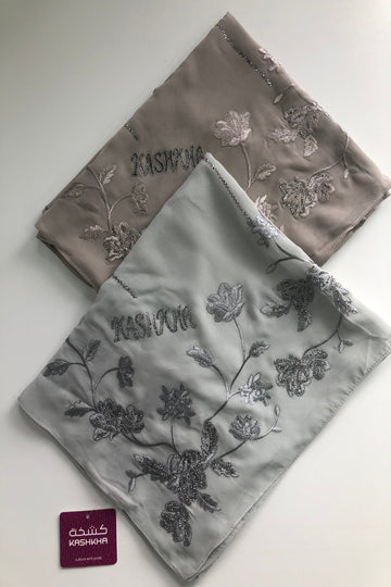 Kashkha Soft Petal Diamante Long Chiffon Hijab