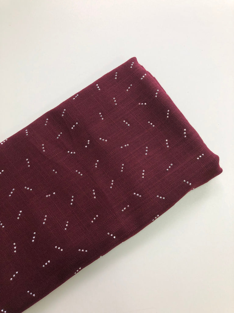 Cashmere Blend Diamante Line Accents Long Hijab