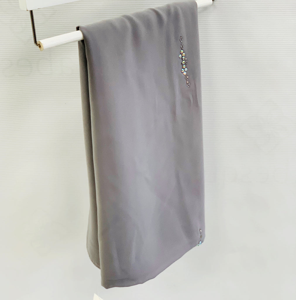 120cm Square Diamante Chiffon  Hijab