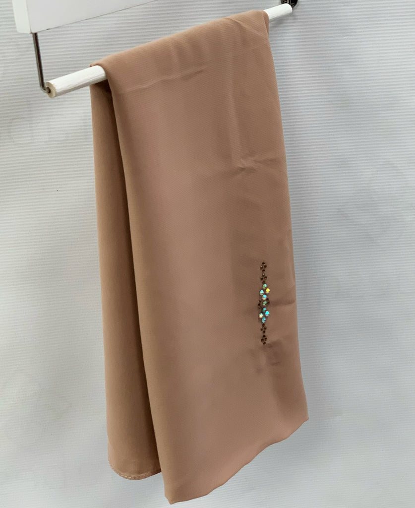 120cm Square Diamante Chiffon  Hijab