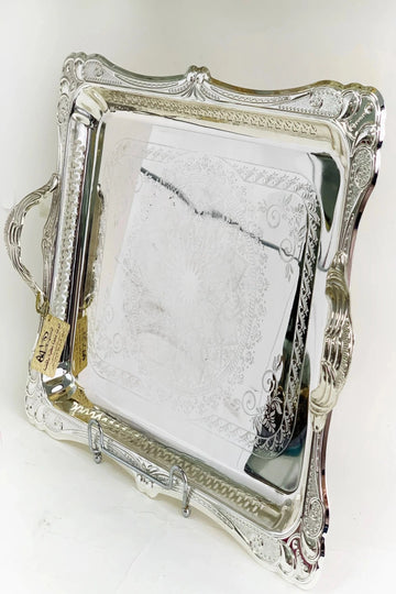 Rectangle Silver Polished Tray Style 2