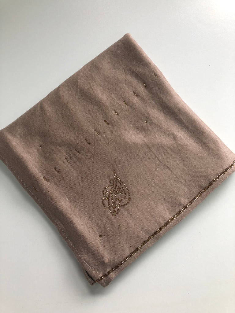 Sharif Line Accent Diamante Jersey Long Hijab