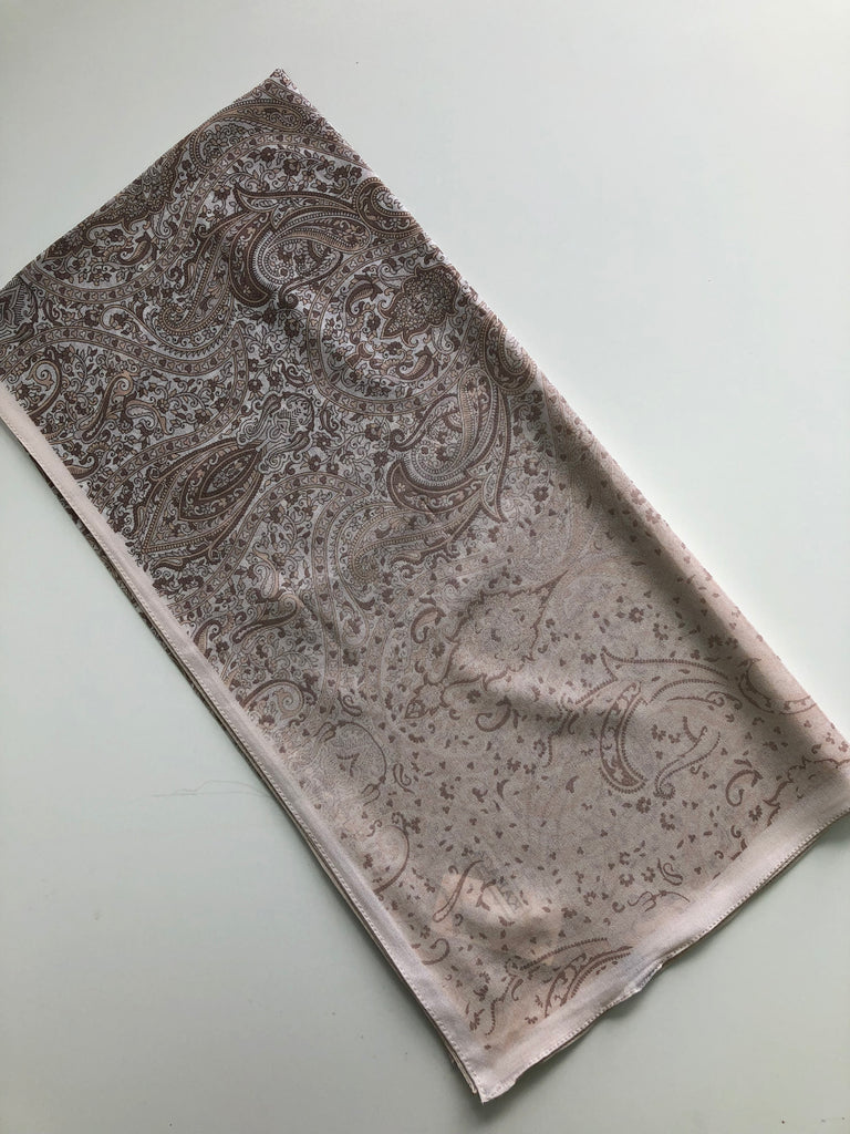 Premium Karaca 120cm Square Soft Chiffon Classic Paisley Hijab
