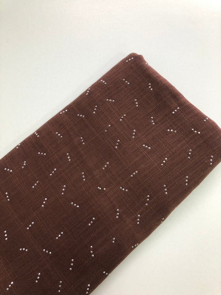 Cashmere Blend Diamante Line Accents Long Hijab