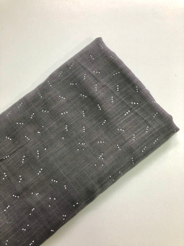 Cashmere Blend Diamante Line Accents Long Hijab