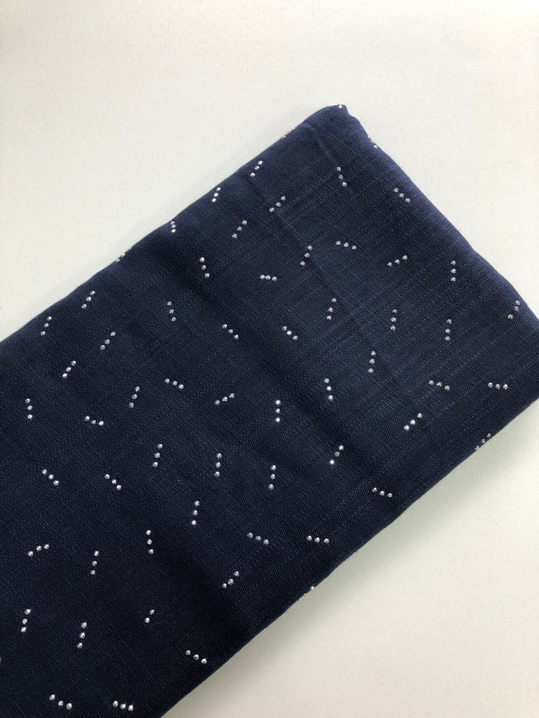 Cashmere Blend Diamante Line Accents Long Hijab