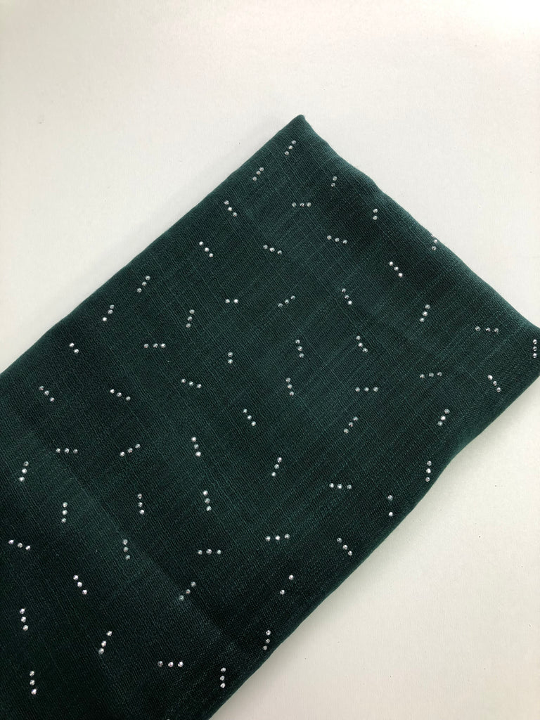 Cashmere Blend Diamante Line Accents Long Hijab