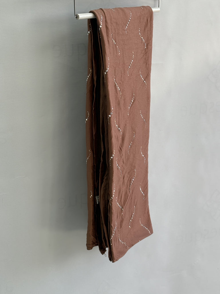 Embellished Modal-Viscose Jersey Hijab