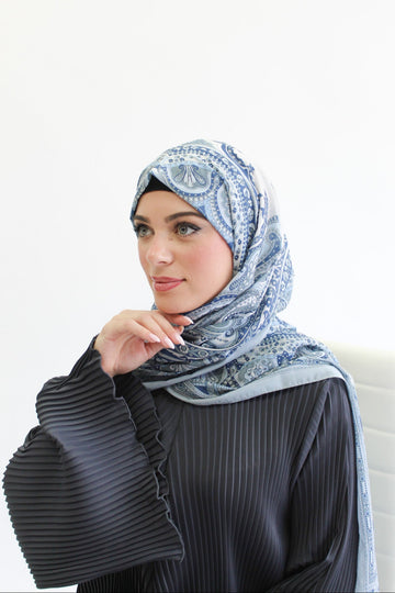 Premium Karaca Floral Tile work Print Long Hijab