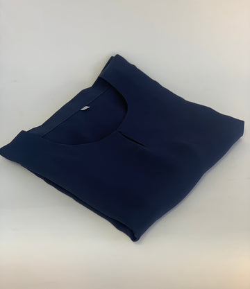 Navy Premium Plain Closed Abaya With Pocket (Wide Sleeves)