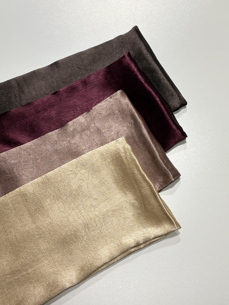 Soft Silk-Chiffon Creased Long Hijab