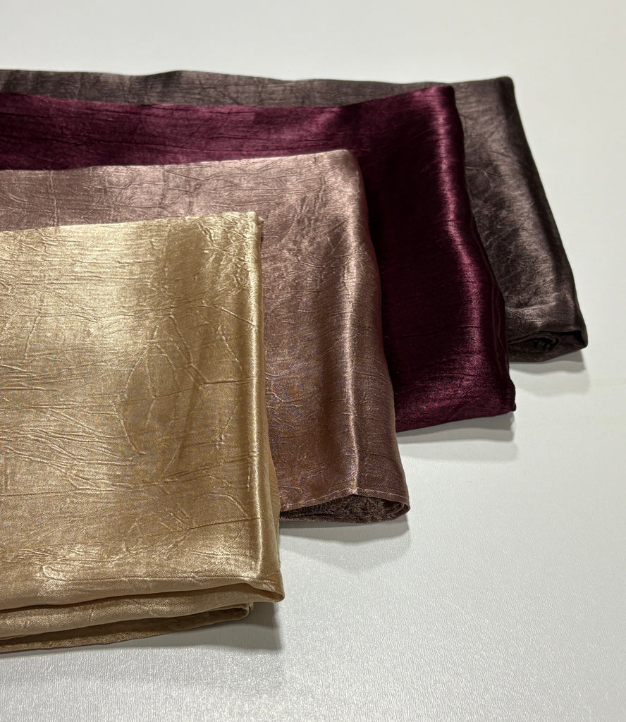 Soft Silk-Chiffon Creased Long Hijab