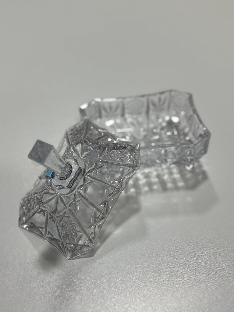 Crystal Glass Storage Box With Lid - 2