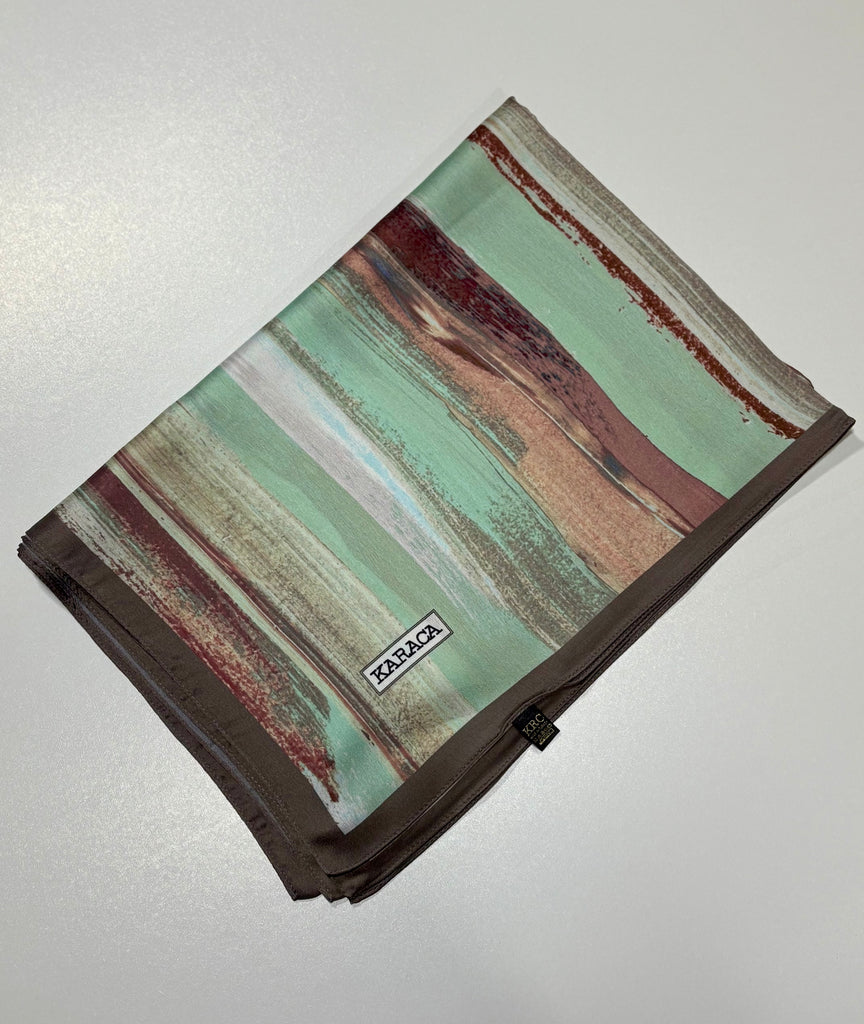 Premium Karaca Satin colourful Stripe  Long Hijab