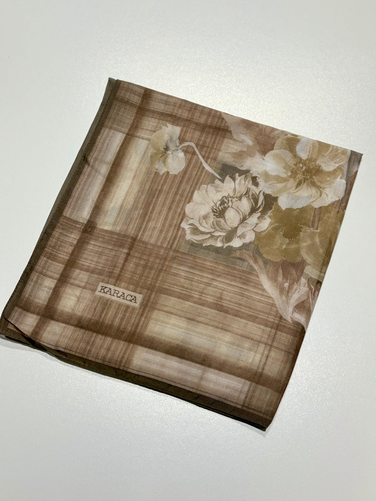Premium Karaca 120cm Crepe Square hijab Vintage Bloom