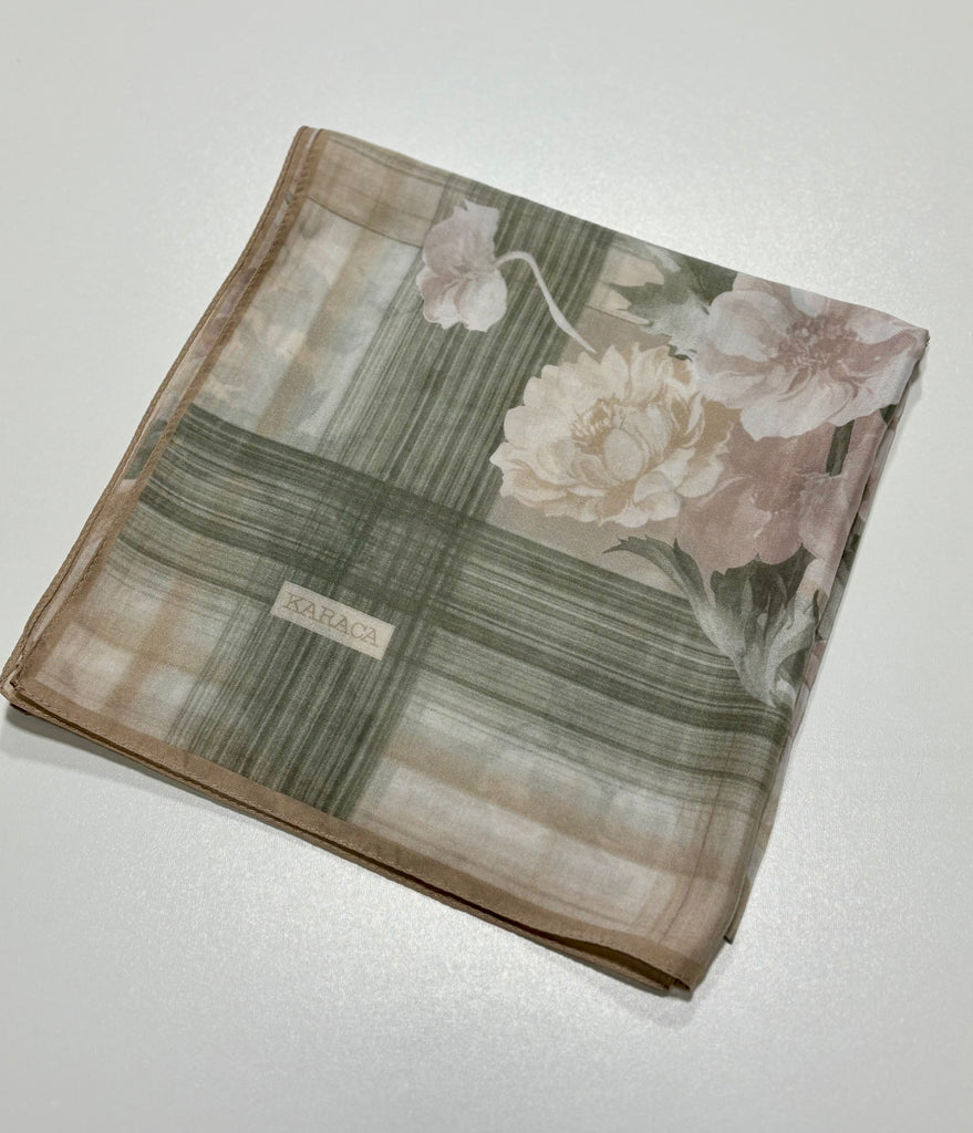 Premium Karaca 120cm Crepe Square hijab Vintage Bloom