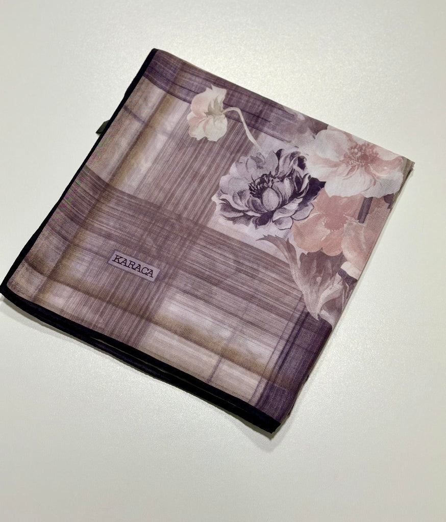 Premium Karaca 120cm Crepe Square hijab Vintage Bloom