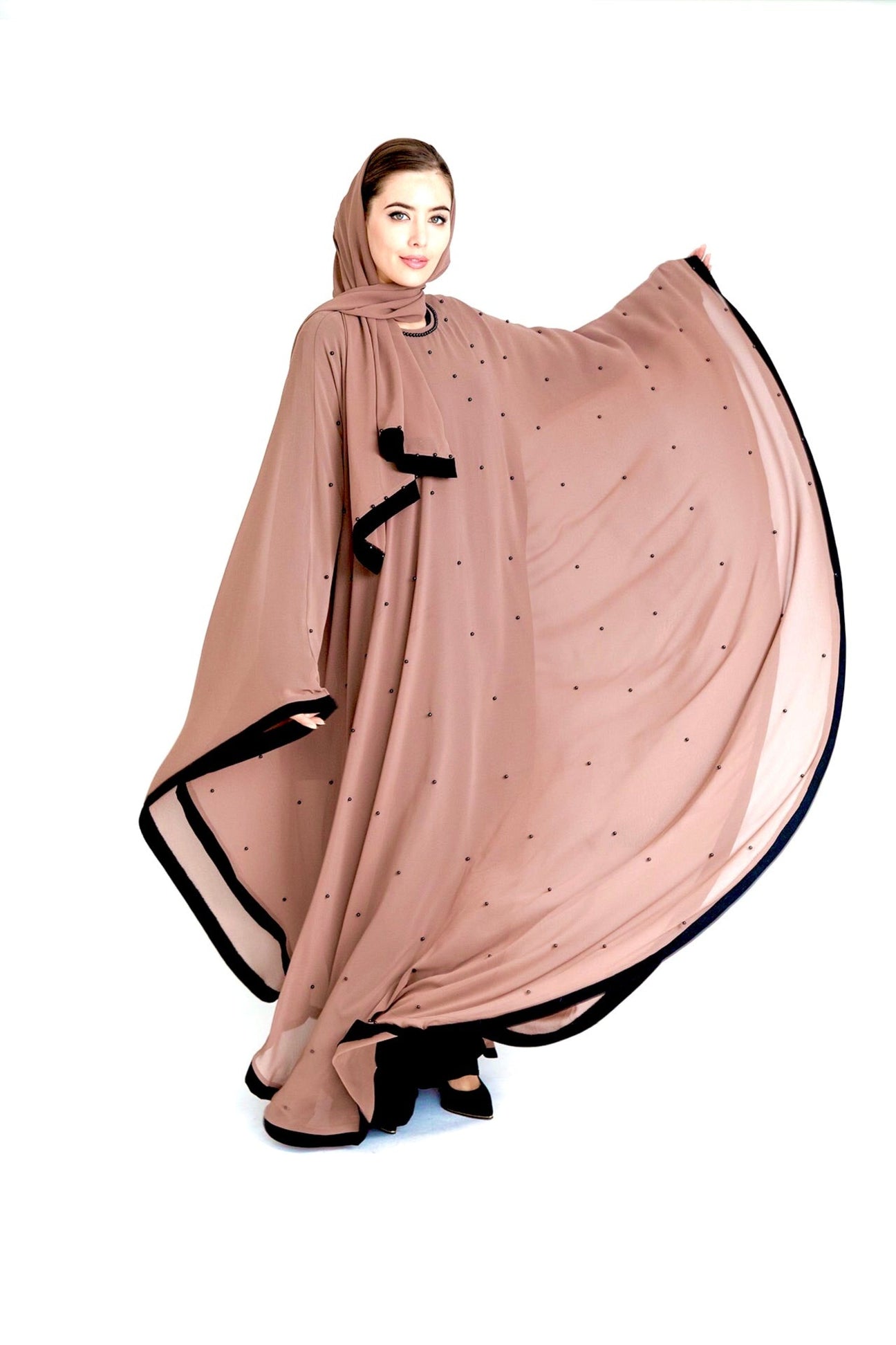 Taupe Batwing Abaya- 2 Colours