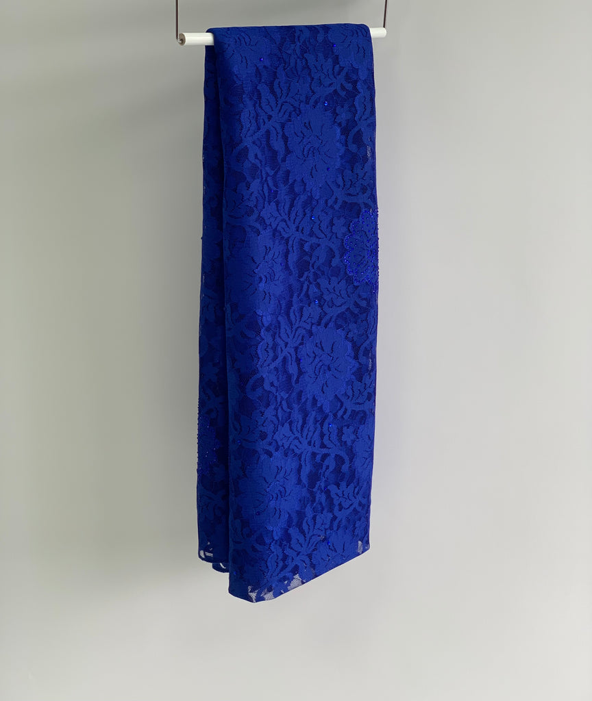 Sharif Lace Rose Pattern Diamante Hijab