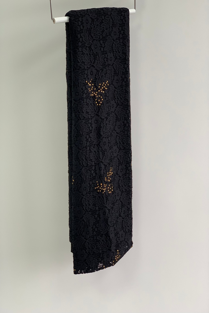 Sharif Lace Diamante Flower Hijab