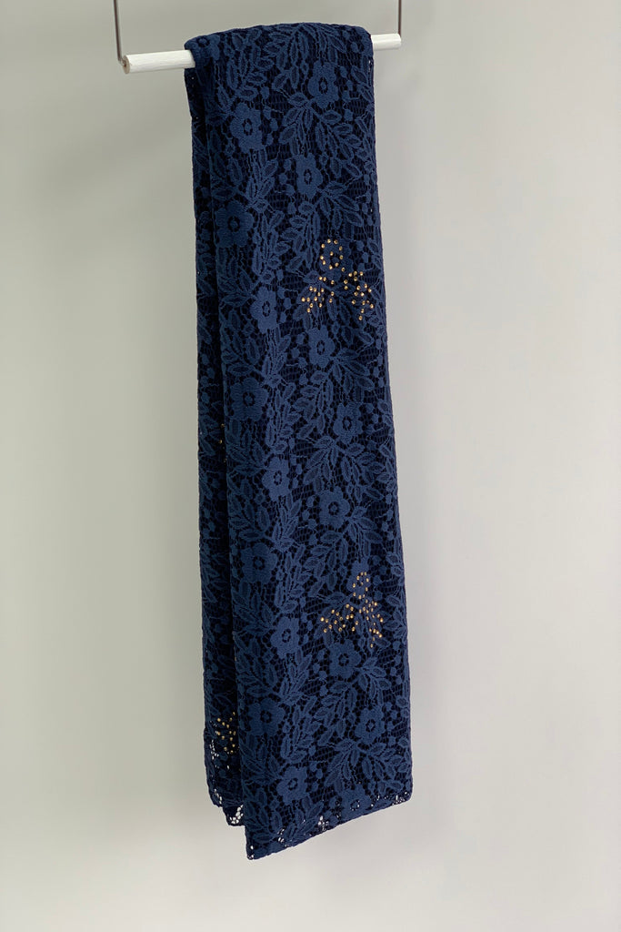 Sharif Lace Diamante Flower Hijab