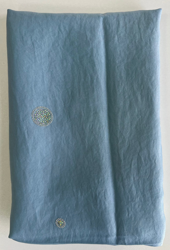 Kashkha 110cm Square Diamante Circle Accents Satin Feel Hijab