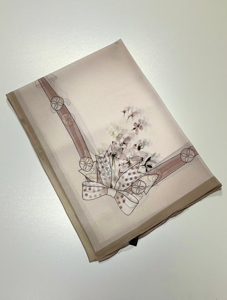 Premium Karaca 120cm square Soft Chiffon Impressionist Flowers Hijab