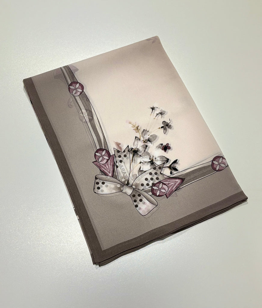Premium Karaca 120cm square Soft Chiffon Impressionist Flowers Hijab