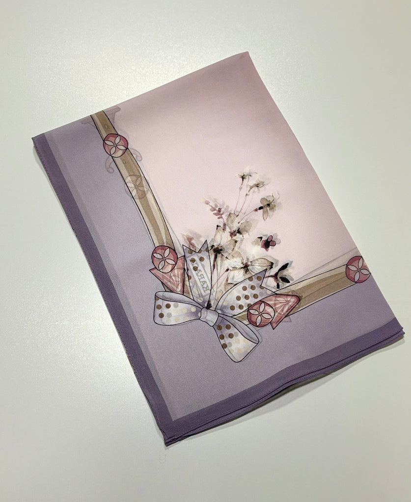 Premium Karaca 120cm square Soft Chiffon Impressionist Flowers Hijab