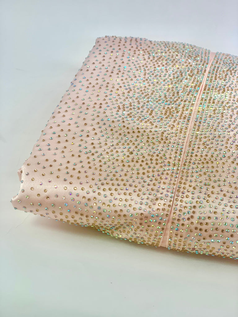 Peach Blush Farasha Cape – Luxury Embellished Design with Hood