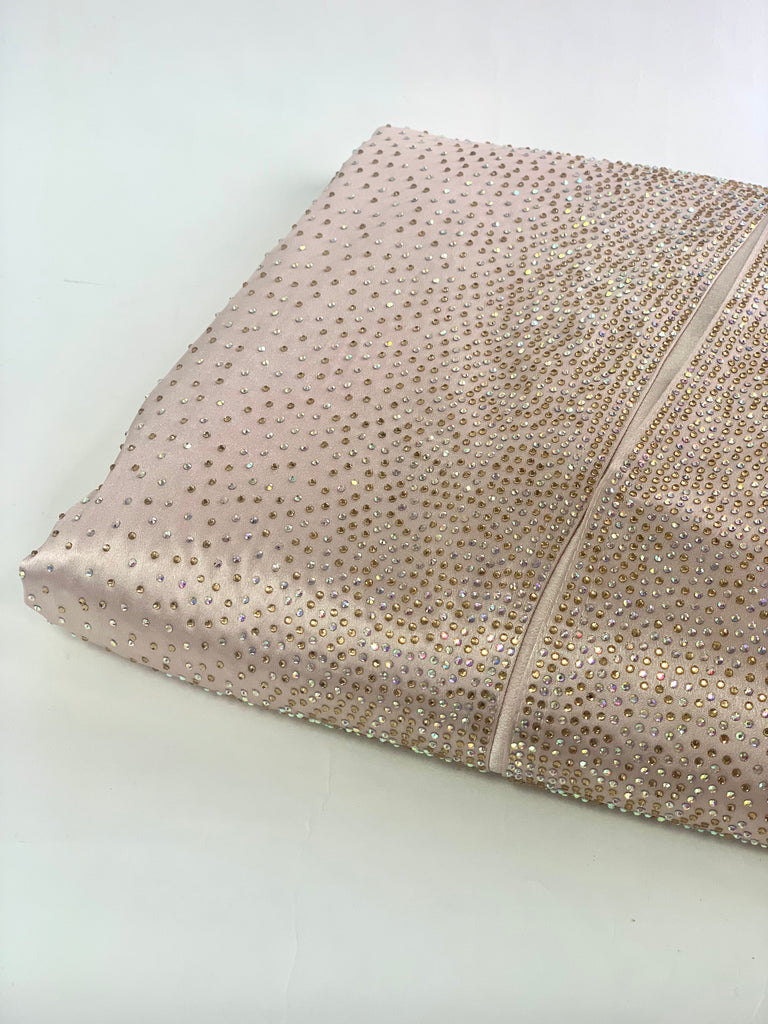 Peach Blush Farasha Cape – Luxury Embellished Design with Hood