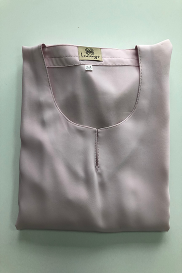 Baby Pink Premium Plain Closed Abaya With Pocket (Elastic Sleeves)
