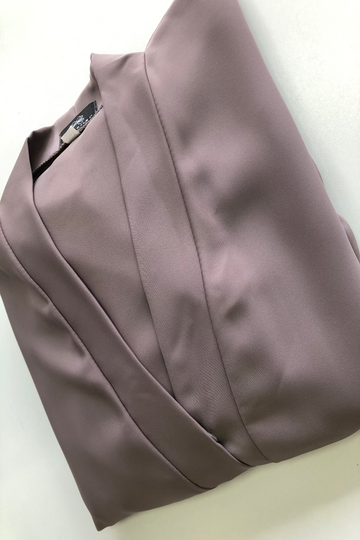 Mink Premium Plain Open Abaya With Pocket (Elastic Sleeves)