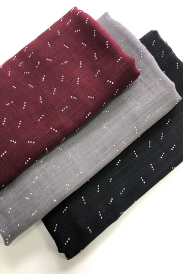 Cashmere Blend Diamante Line Accents Long Hijab