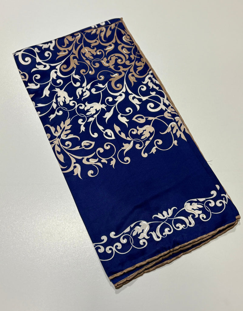 Premium Burden 100cm Square Damask Pattern Silky Hijab