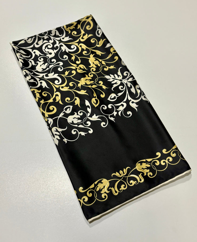Premium Burden 100cm Square Damask Pattern Silky Hijab