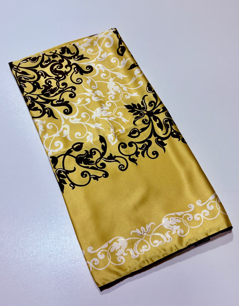 Premium Burden 100cm Square Damask Pattern Silky Hijab