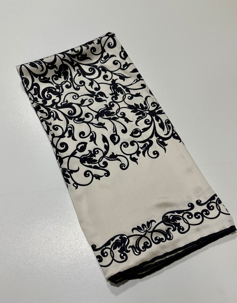 Premium Burden 100cm Square Damask Pattern Silky Hijab